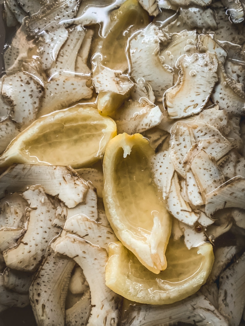 Raw Artichoke salad with Preserved Lemon and Graviera from Crete