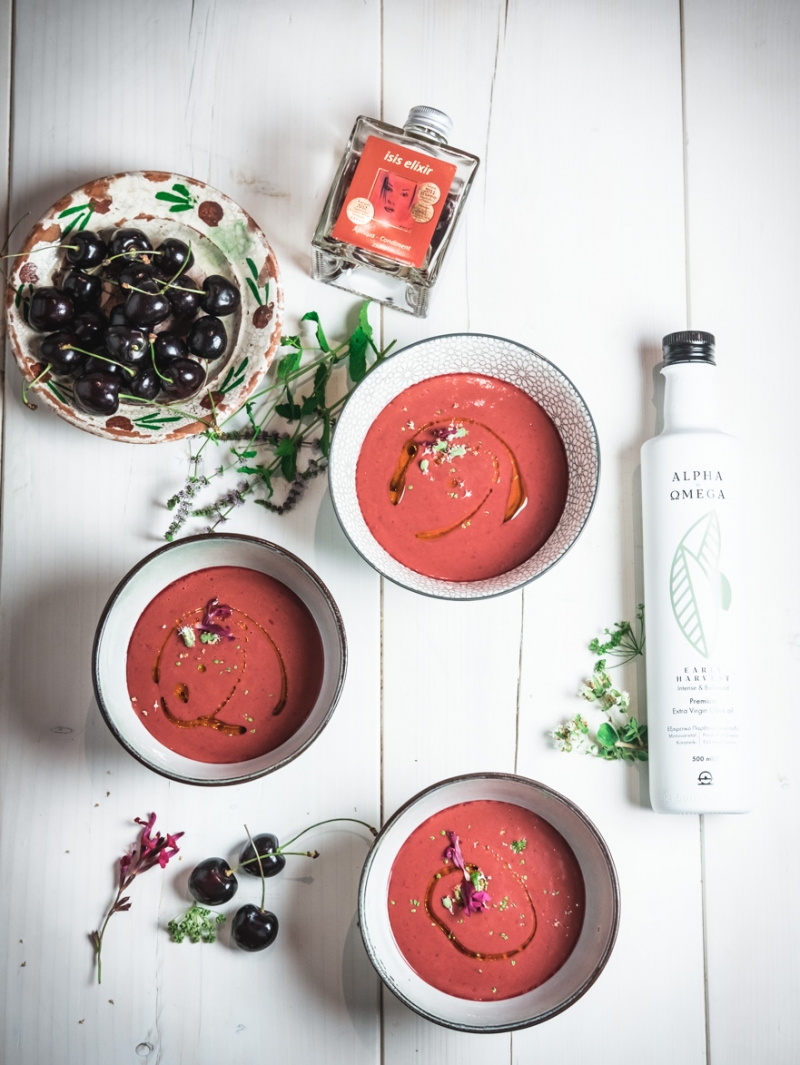 Tomato and Cherry Gazpacho