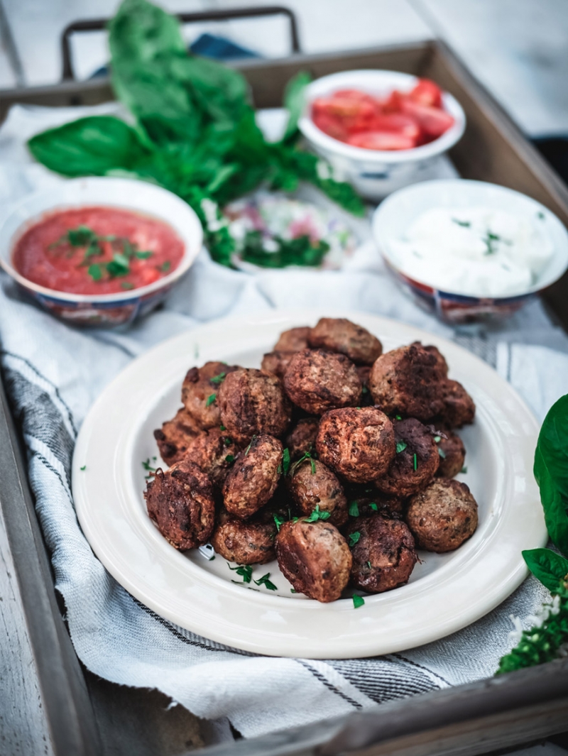 Meatballs with Two Sauces