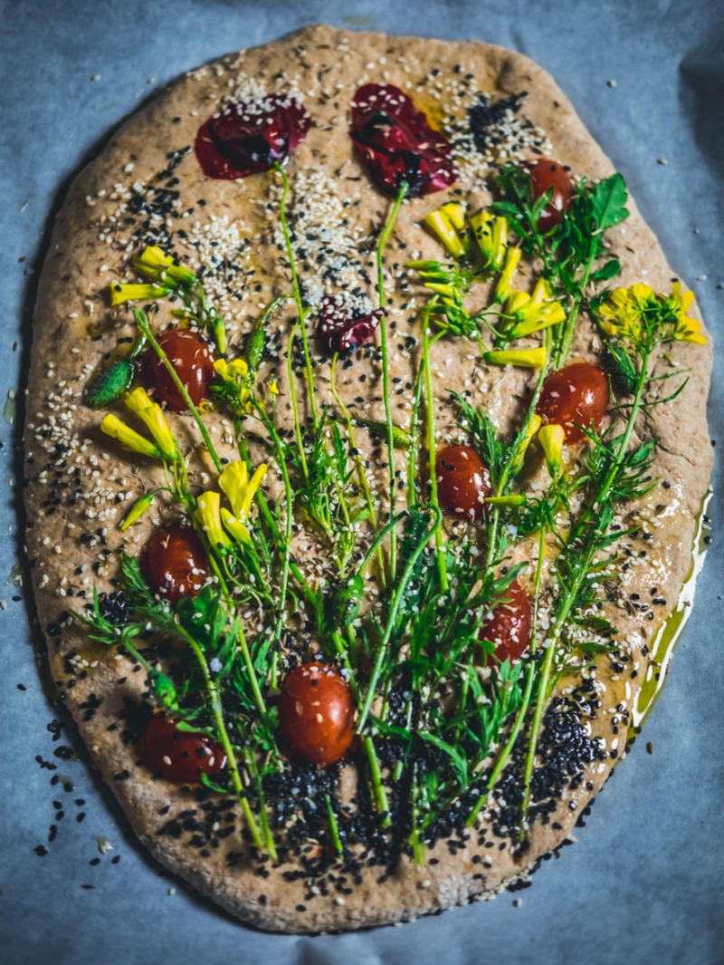 Spring Flatbread with Flowers