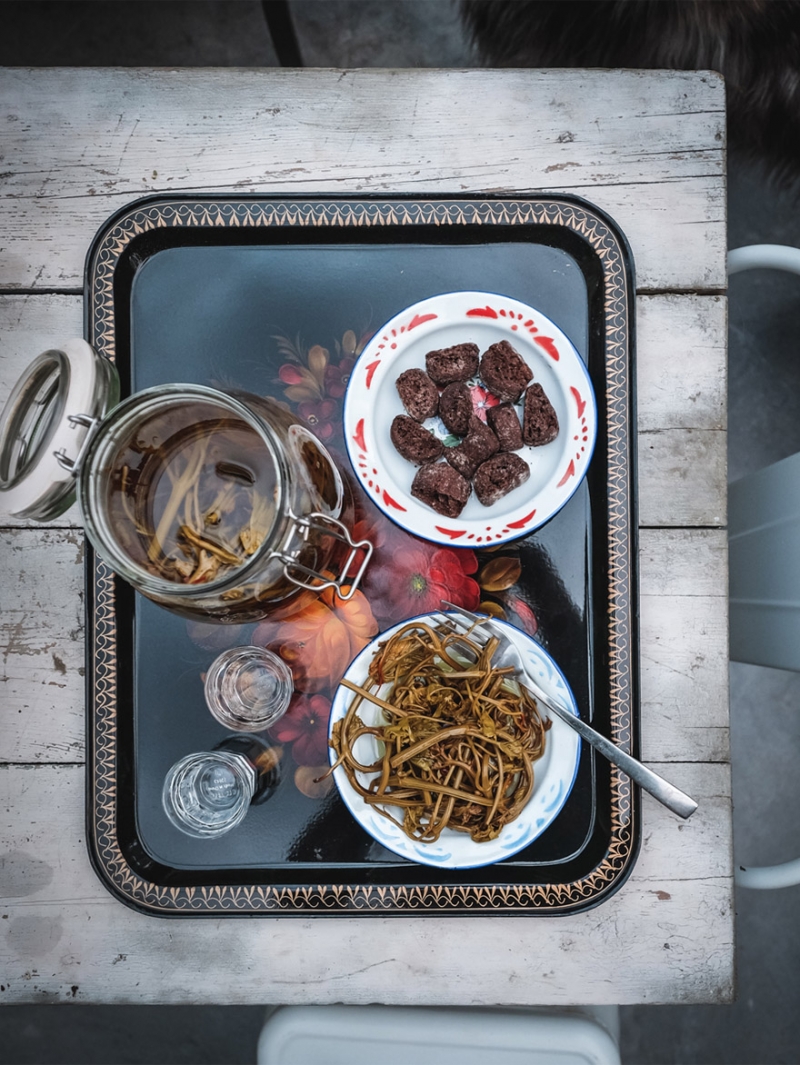 Pickled Young Vine shoots